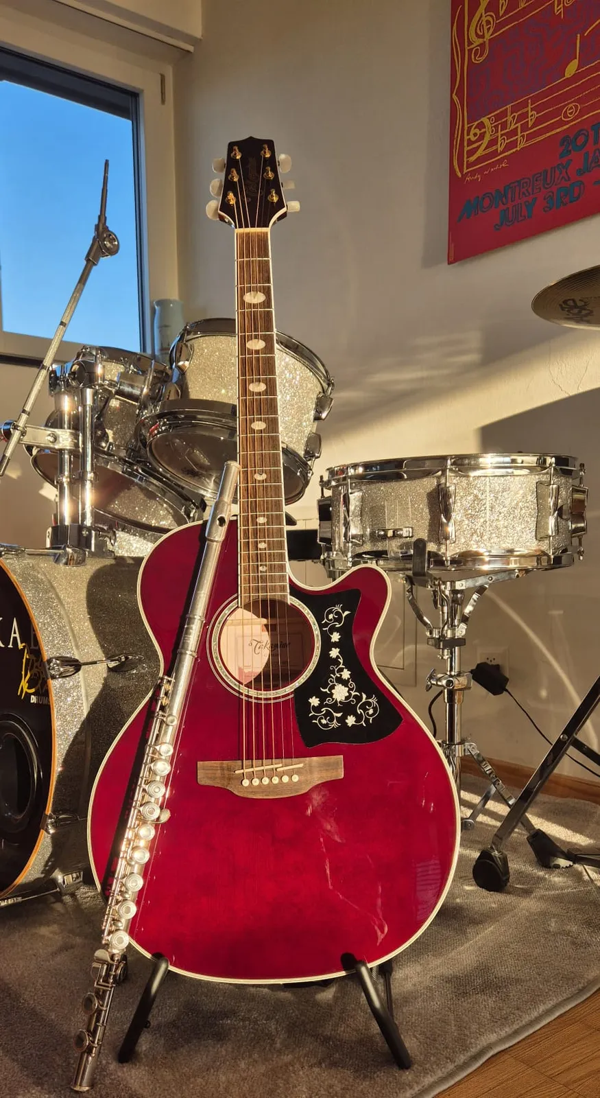 Bea's guitar and flute